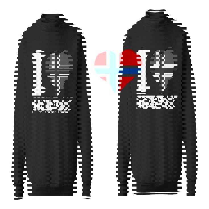 I Love Norwegian Pride ノルウェーのルーツ ノルウェー国旗 スウェットシャツ