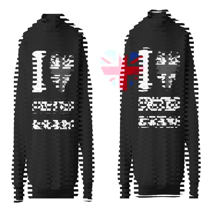 I Love United Kingdom ハートフラッグ イギリス Uk グレートブリテン スウェットシャツ