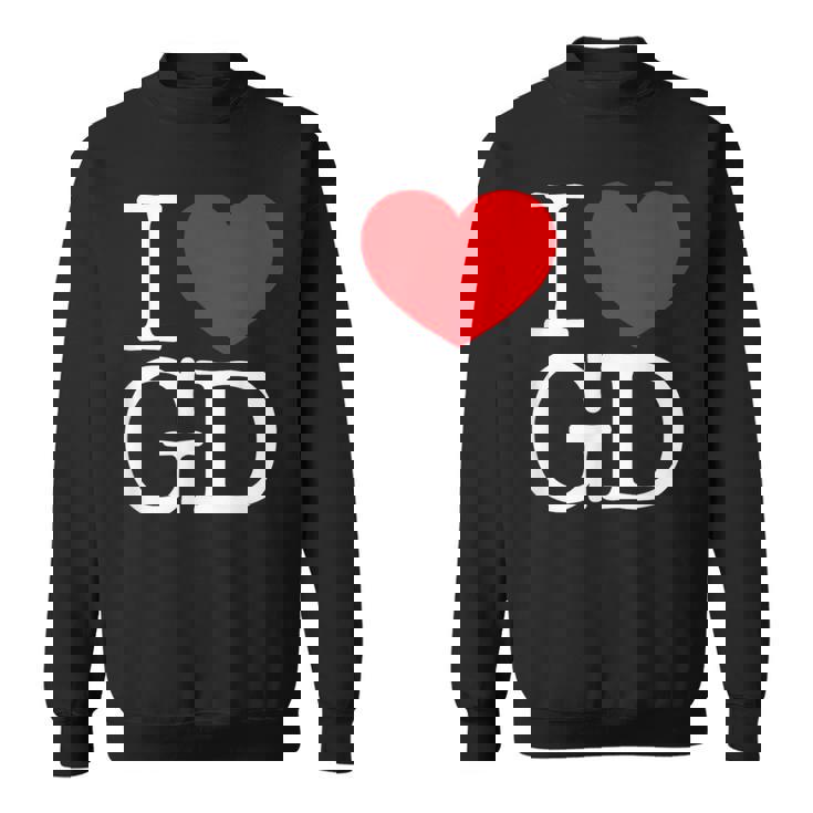 I Love ハート Gd スウェットシャツ