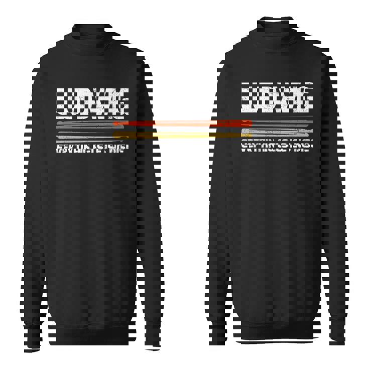 Ludwig Everything Else Is Noise クラシック音楽ドラムスティック スウェットシャツ