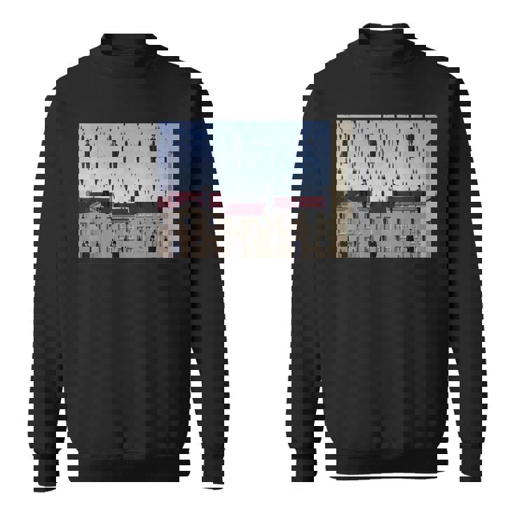 Magritteによるゴルコンダの有名な絵画。 スウェットシャツ