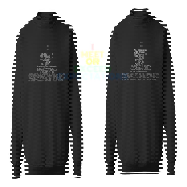 I Meet Or Exceed Expectations レトロ 70年代 ヴィンテージ スウェットシャツ