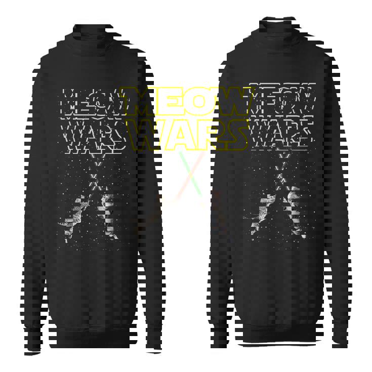 Meow Wars 猫シャツ 猫好きへの面白いギフト スウェットシャツ
