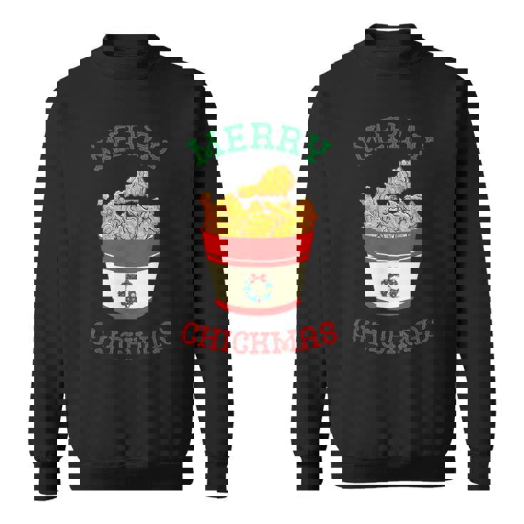 Merry Chickmas フライドチキン 面白い クリスマス フライドチキン スウェットシャツ