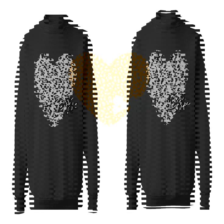 Be Mine ヒョウ柄 ハート スウェットシャツ