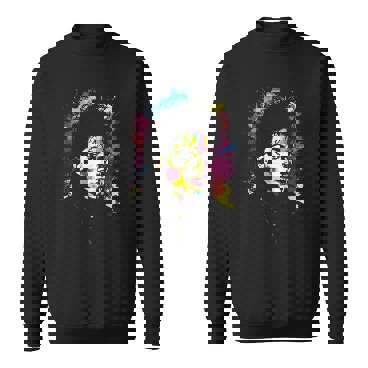 Mj Bad World 白黒スプラッター スウェットシャツ