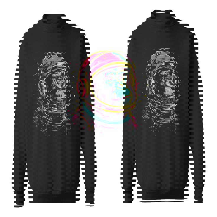 Mono Chimpancé Astronauta Diseño De Neón De Chimpancé Espacial Camisa de entrenamiento