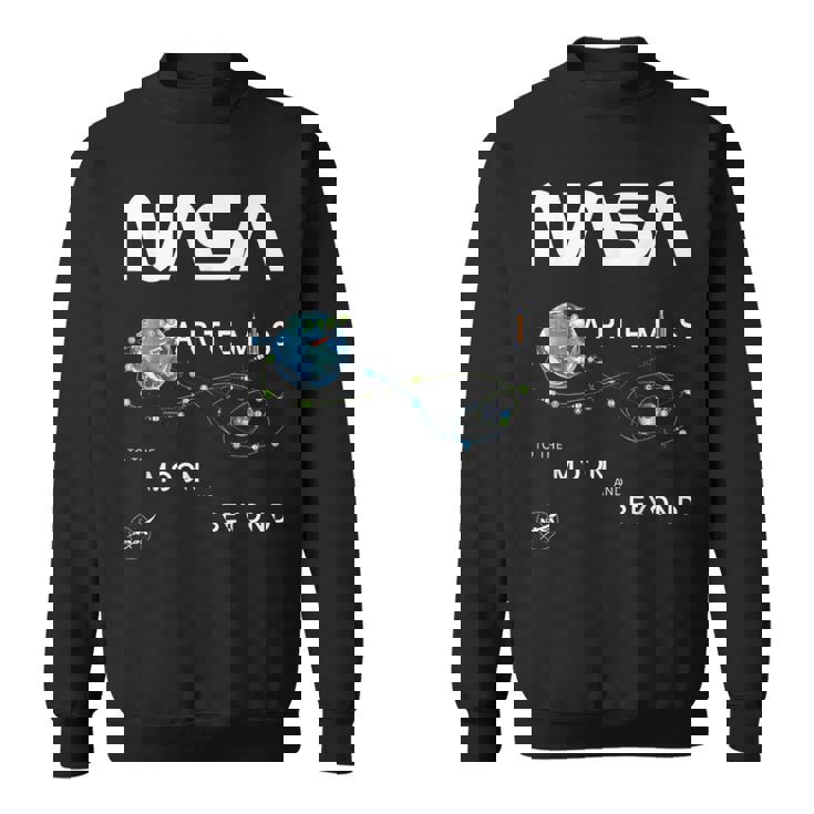 Nasa アルテミスミッション探査記章ワームロゴ スウェットシャツ