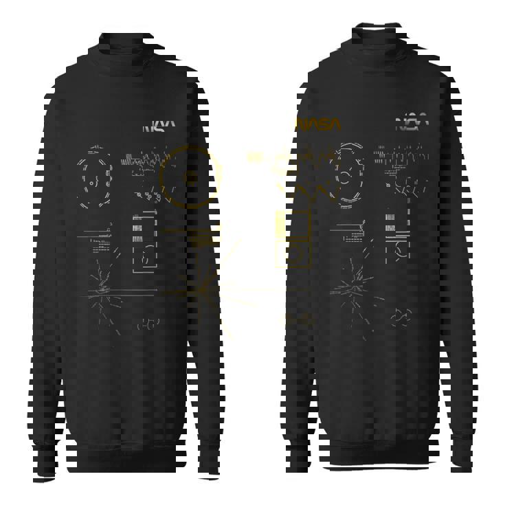 Nasaボイジャーゴールデンレコードメッセージワームロゴ有名 スウェットシャツ