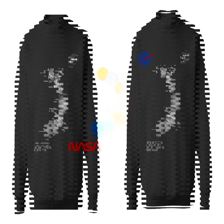 Nasa太陽系惑星ワーム記章ロゴ スウェットシャツ