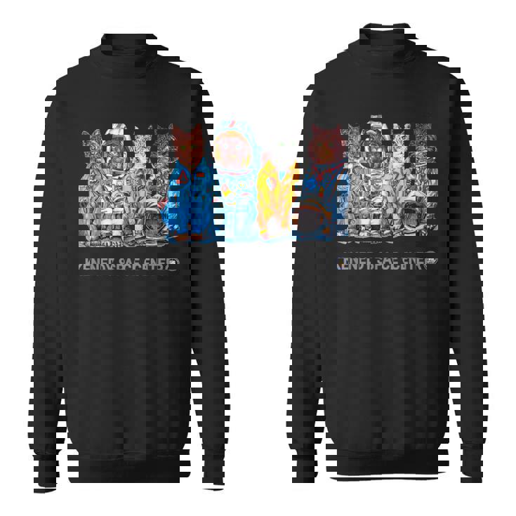 Nasa宇宙飛行士宇宙-猫の飛行服は両側で涼しい スウェットシャツ