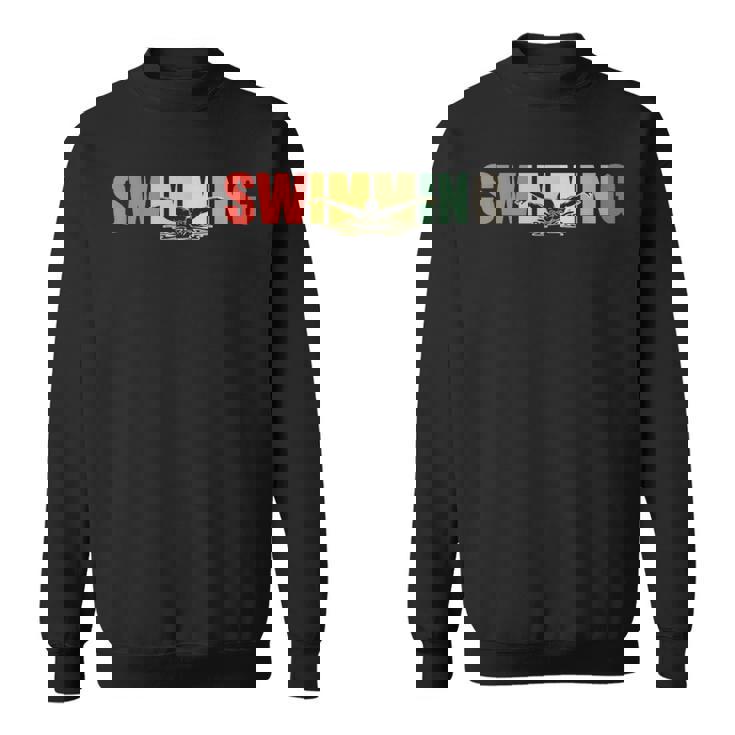 Natación Nadar Deporte Retro -Intage Brazada Nadador Camisa de entrenamiento