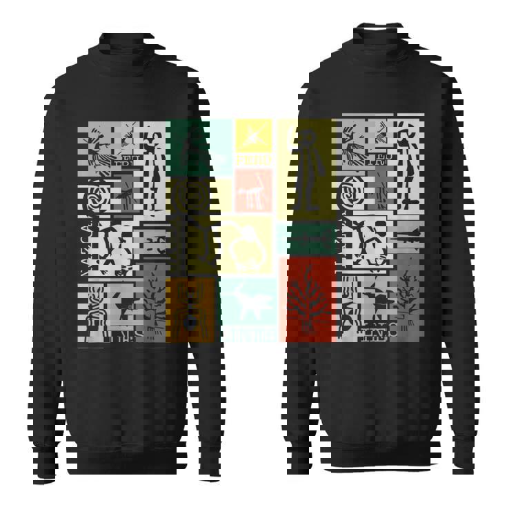 Nazca Linesナスカラインズ ペルージオグリフモンキー 宇宙飛行士 スパイダー レトロ スウェットシャツ