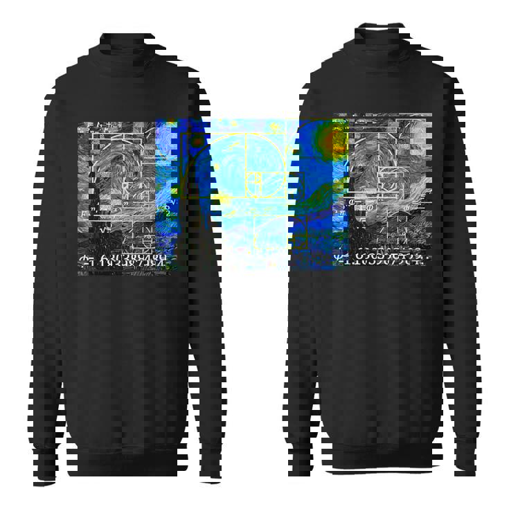 Nerdy 星月夜 フィボナッチ ゴールデン スパイラル 数学の先生 スウェットシャツ