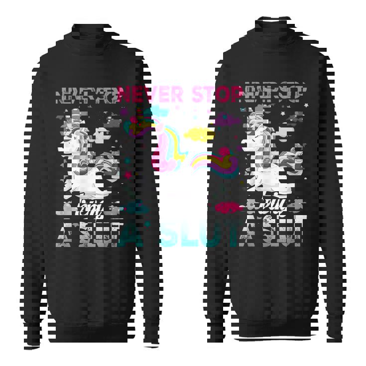 Nevertop Being Alut ユニコーン 面白い 大人 ユーモア 格言 スウェットシャツ