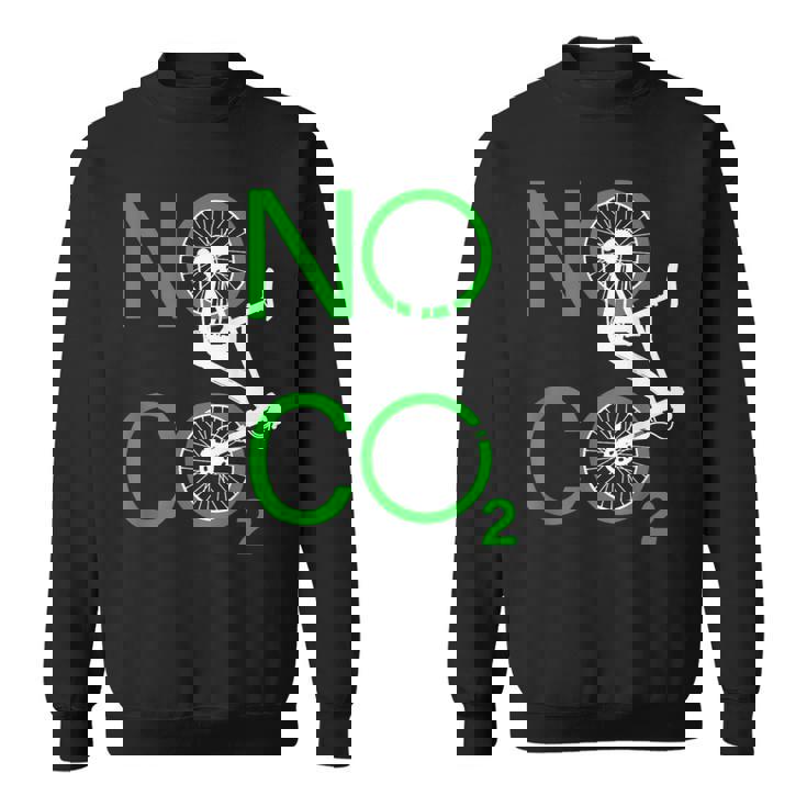 No Co2 サイクリング 気候変動対策 グリーンエネルギー Mtb スウェットシャツ