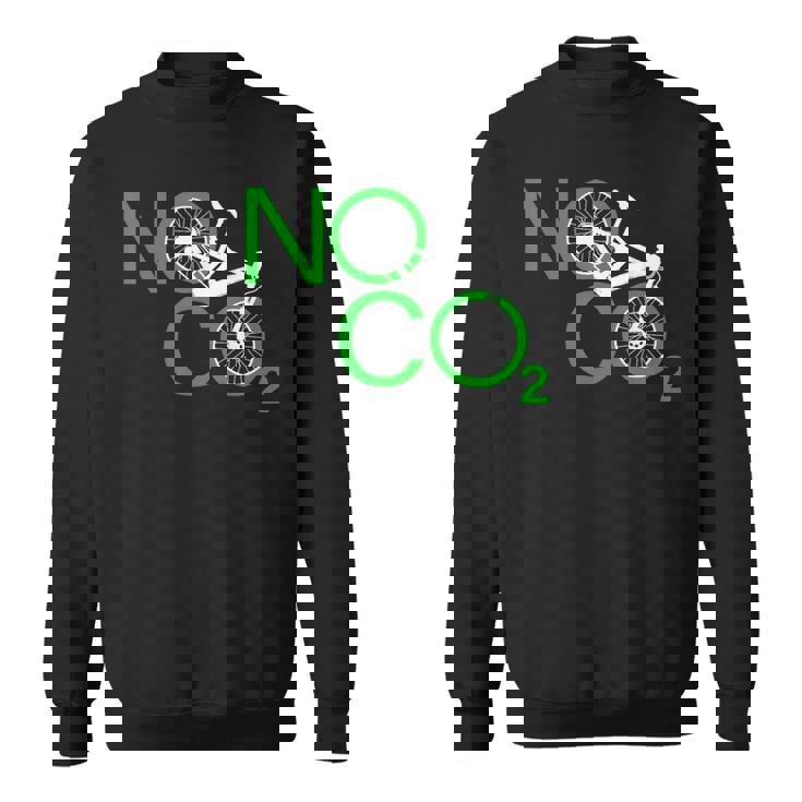 No Co2 サイクリング 気候変動対策 グリーンエネルギー Mtb スウェットシャツ