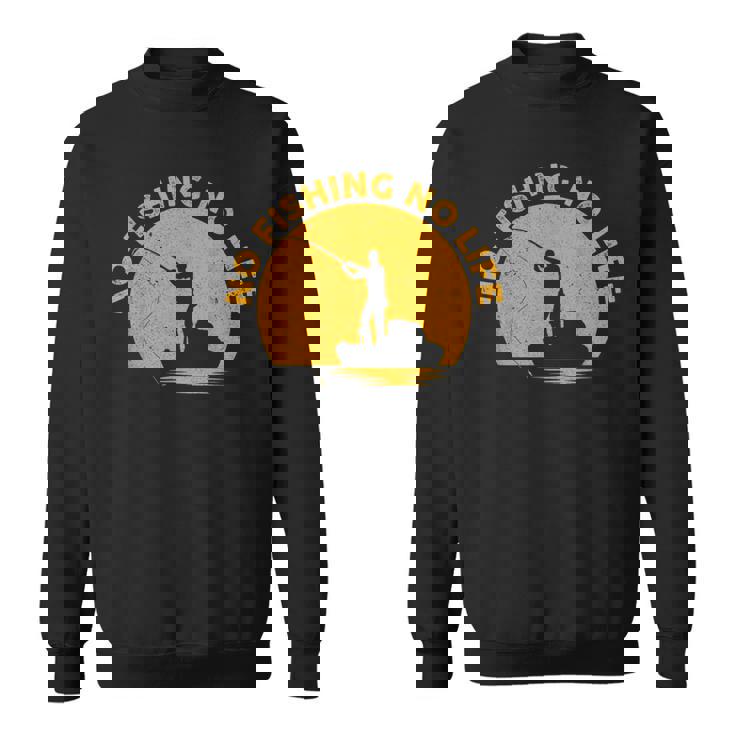 No Fishing No Life 釣り フィッシング ロゴ プリント スウェットシャツ