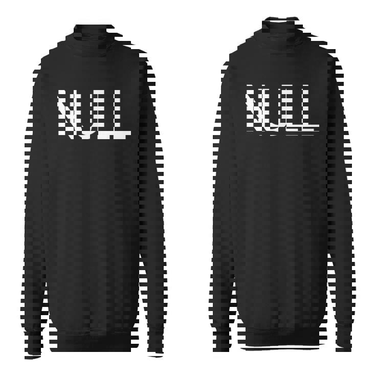 Null Computer サイエンスコード エラー ユーモア エンジニア スウェットシャツ