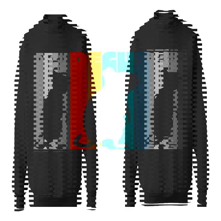 Octodon Degus 格言 ヴィンテージ シルエット レトロ デグ スウェットシャツ