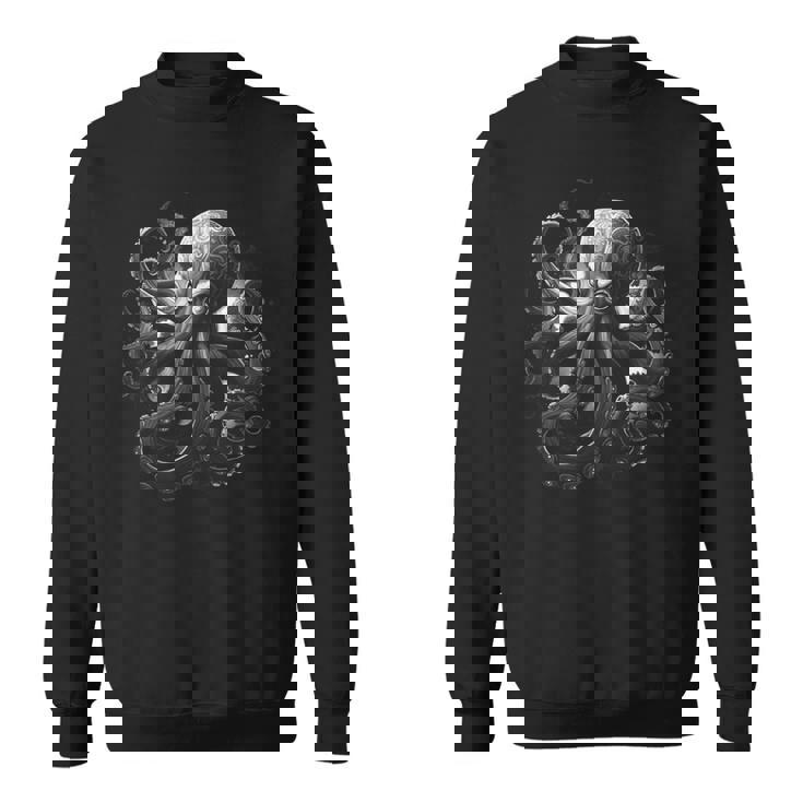 Octopus Pulpo Oceaneaquid Octopus Drawing スウェットシャツ