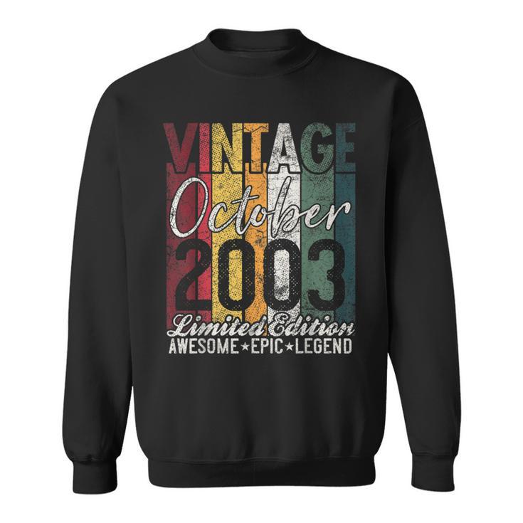 Octubre 2003 19 Cumpleaños Regalo 19 Añosintage Retro Camisa de entrenamiento