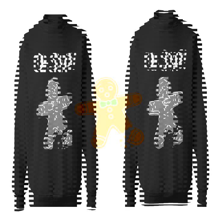 Ohnap ジンジャーブレッドマン クッキー 骨折脚 面白い スウェットシャツ