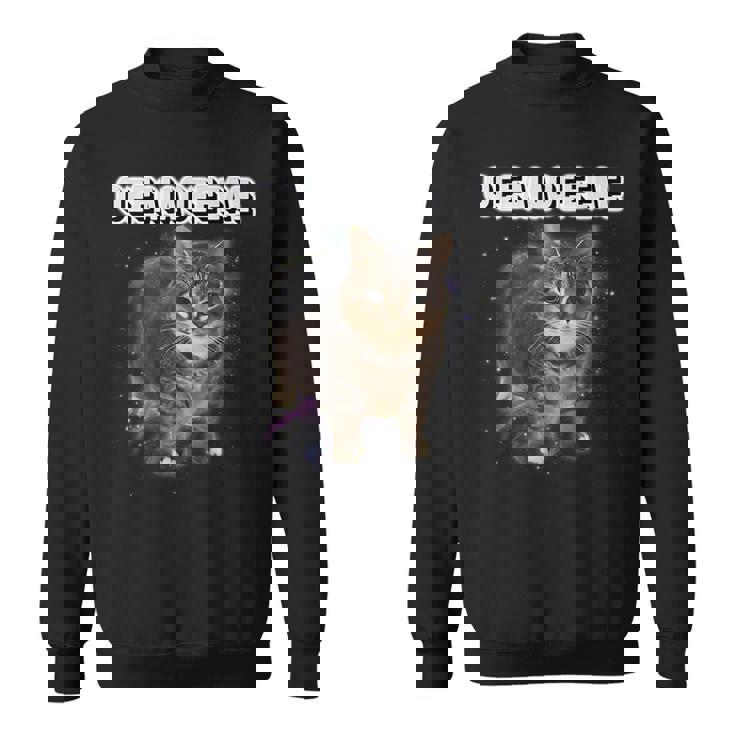 Oiiaoiia 猫 スピニング 猫 ミーム ファニー トレンディ キャット ミーム スウェットシャツ