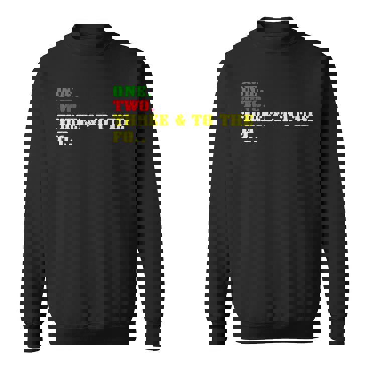 One Two Three And To The Fo オールドスクール ラッパー ヒップホップ スウェットシャツ