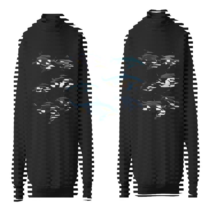 Orcas Killer Whale Pod Group グラフィック スウェットシャツ