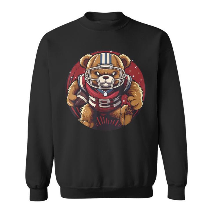 Ours En Peluche Amusant En Tenue De Football Américain Sweater e