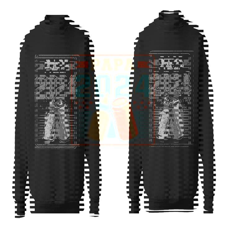 Papa 2024 初めてのパパ 父の日 新しい父親の父性 スウェットシャツ