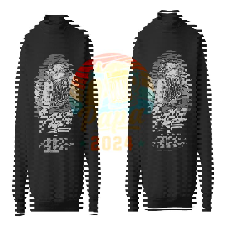 Papa 2024 年のパパ 初めての父の日 若いパパ 新しいパパ スウェットシャツ