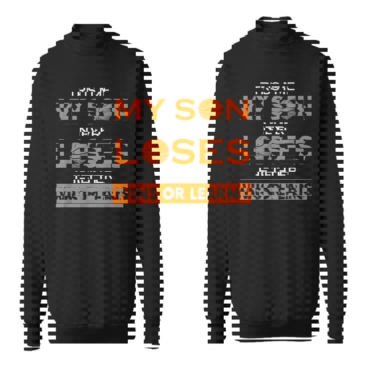 Papà Di Pallacanestro Mio Figlio Non Perde Mai Felpa