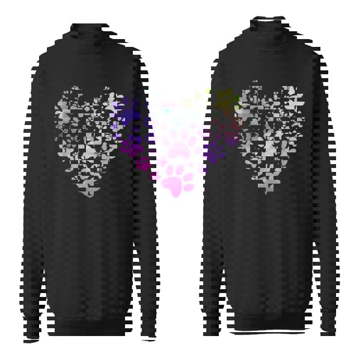 Paw Heart 足跡 犬のハート 犬のアクセサリー ギフト スウェットシャツ