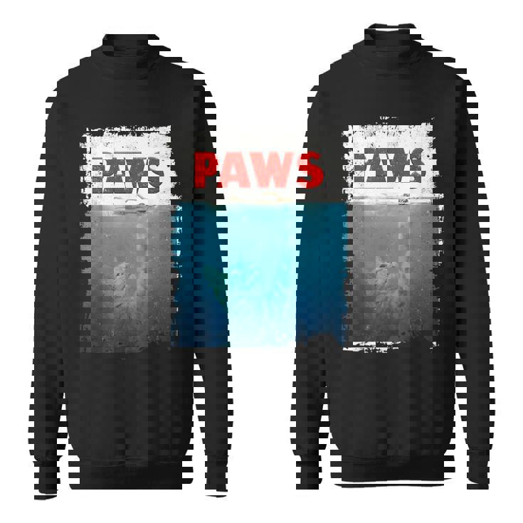 Paws 猫 子猫 ニャーパロディー おもしろ猫好き スウェットシャツ