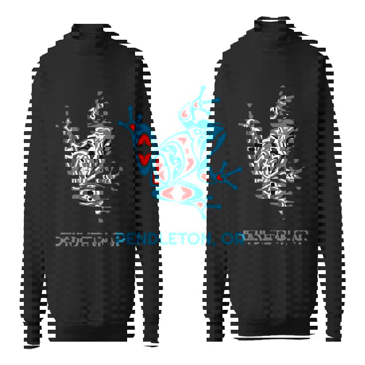 Pendleton オレゴンレッドブルフロッグ Pnw アート ネイティブアメリカン スウェットシャツ