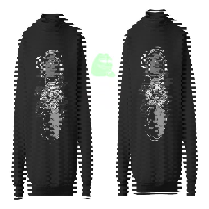 Pepe Crypto用のpepeコインデザイン。 スウェットシャツ