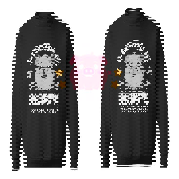 Pigs Make You Happymile かわいい 子豚 恋人 おもしろ豚 スウェットシャツ