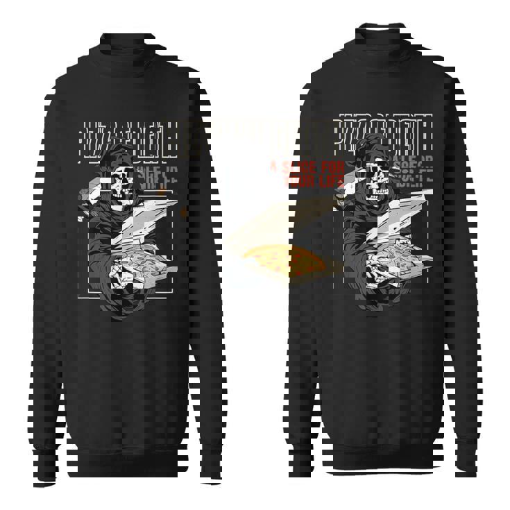 Pizza Of Death Pie Till I Die Grim Reaper Pizza Love スウェットシャツ