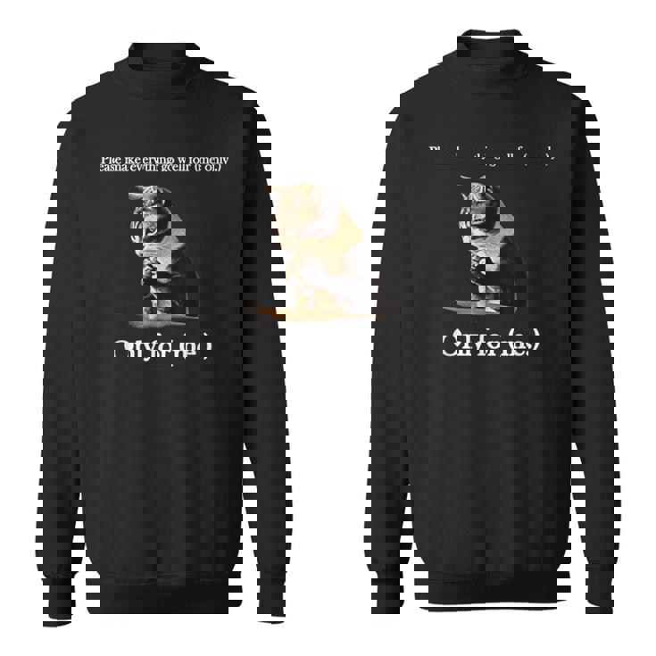 Please Make Everything Go Well For 私だけ 猫の言葉 スウェットシャツ