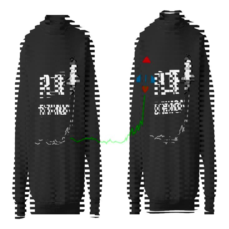 Pltr To The Moontock Ticker Wsb 面白いミーム スウェットシャツ