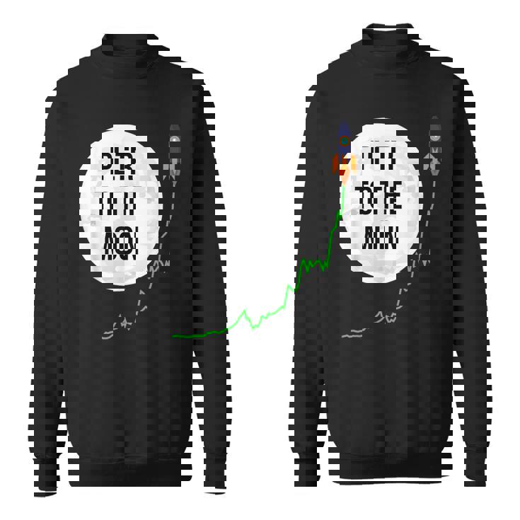 Pltr トゥザムーン株式ティッカー Wsb 面白いミーム スウェットシャツ