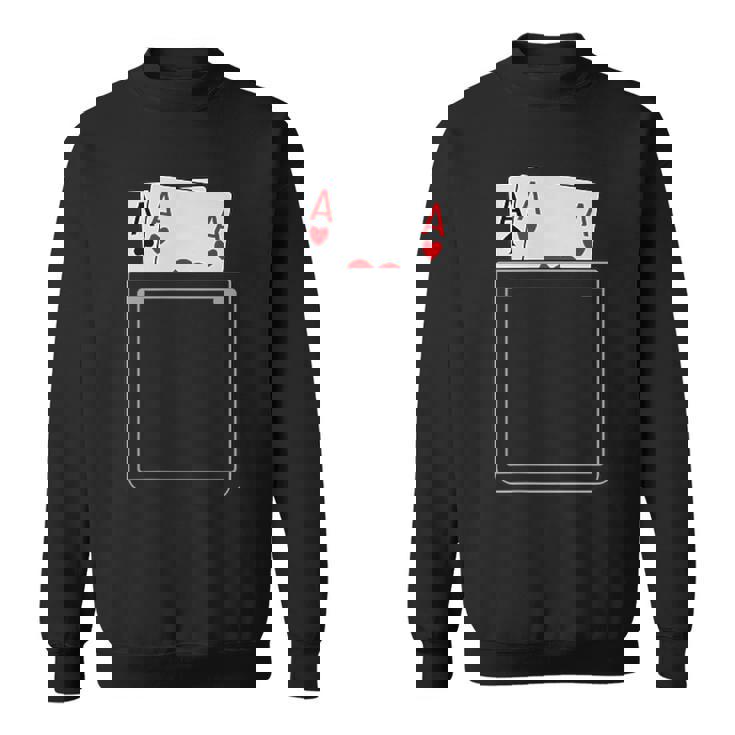 Pocket Aces Pokerpades & Heart 面白いポーカー ギフト スウェットシャツ