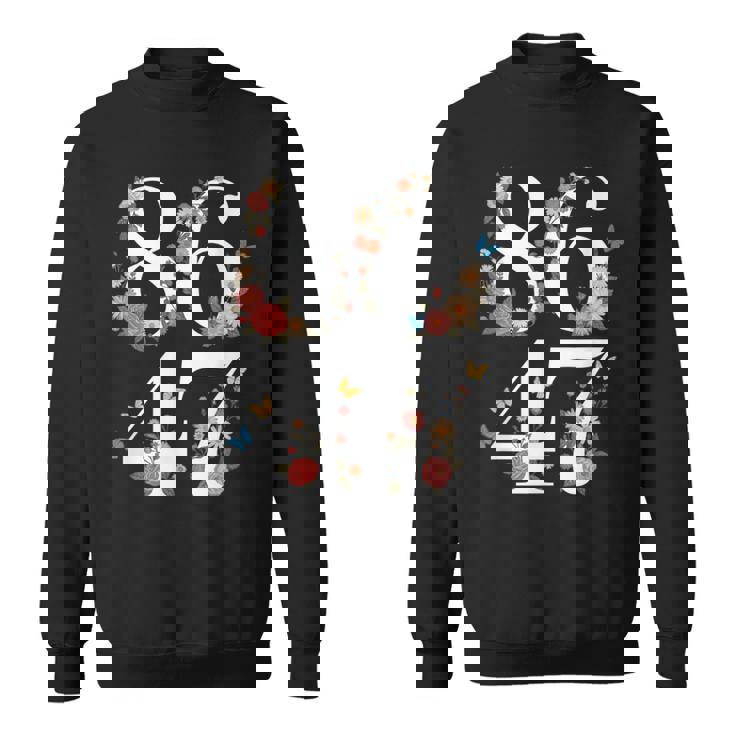 Political 8647 フローラル アンチトランプ スウェットシャツ