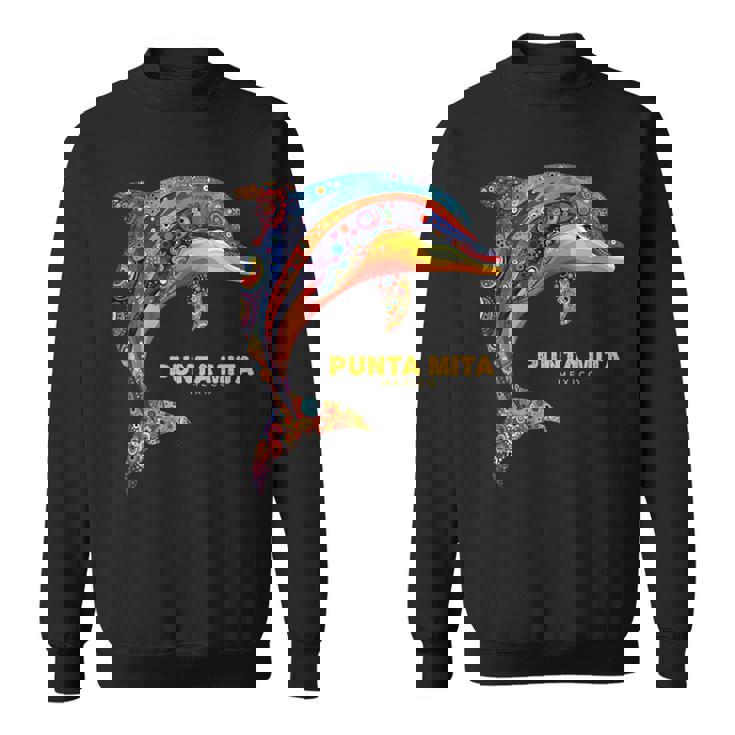Punta Mita メキシコ バケーション ヴィンテージ トライバル イルカ スウェットシャツ