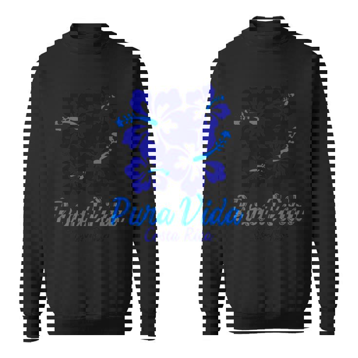 Puraida コスタリカ ブルー ハイビスカス スウェットシャツ