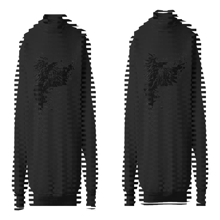 Raven モチーフ カラス 黒鳥 レディース メンズ スウェットシャツ