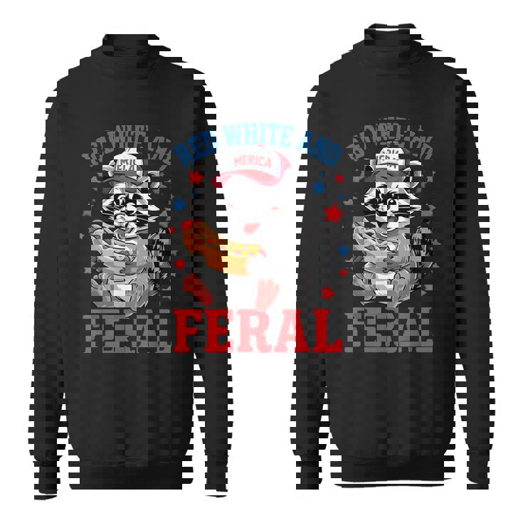 Red And Feral 4Th Of July ユーモア キッズ アメリカ スウェットシャツ