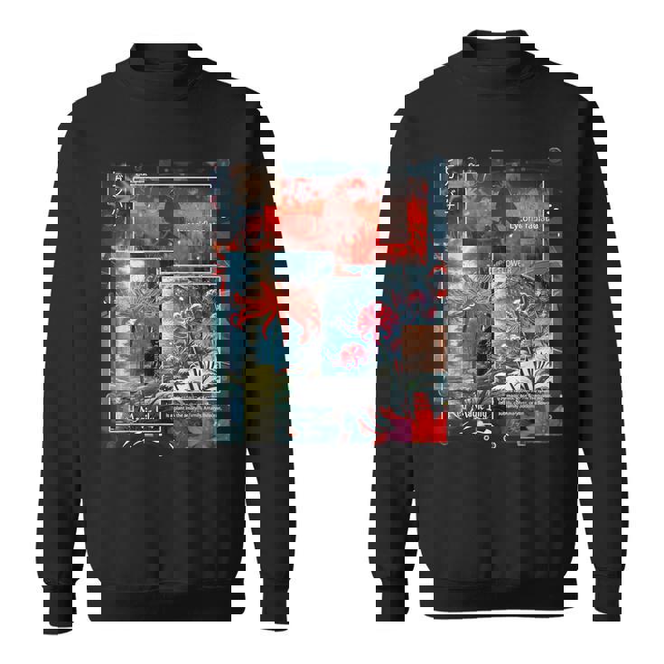 Redpider Lily の 曼珠沙華 で 日本のヴィンテージ の 美的スタイルのコラージュ スウェットシャツ